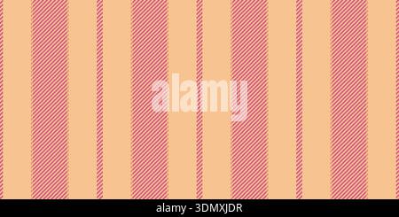 Sastel fabric pattern lines, uk background textile stripe. Sie texture seamless vector vertical in orange and pink colors palette. Stock Vector