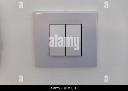 Noplux Modern Double Wall Light Switch Stock Photo
