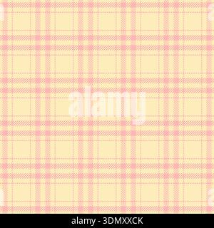Selection seamless check fabric, network texture background pattern. Happy plaid textile vector tartan in light and red colors palette. Stock Vector