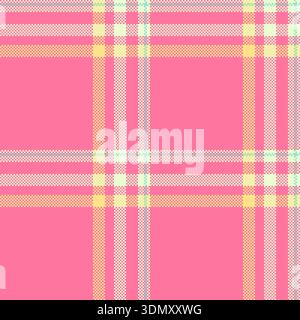 Part texture pattern vector, customize background tartan plaid. Relief textile check seamless fabric in red and light colors palette. Stock Vector