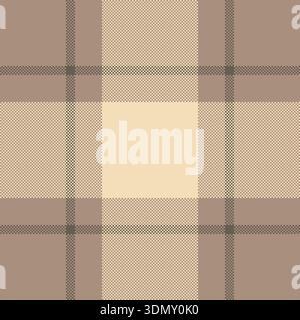Coloured fabric background tartan, present seamless plaid check. Dreamy textile texture pattern vector in pastel and light colors palette. Stock Vector