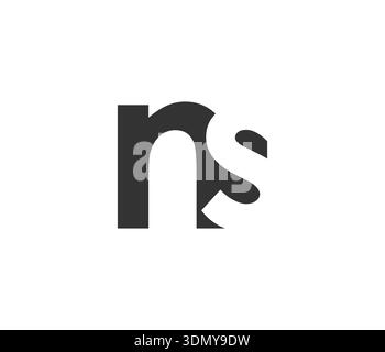 NS creative geometric initial based modern and minimal logo. Letter n s trendy fonts. Universal professional elegant techno vector design. Stock Vector