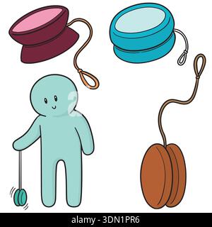 vector set of yoyo Stock Vector