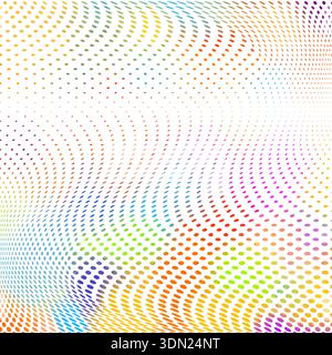 Modern Halftone colored Subtle Pop Art Texture. Vector waves of dots. Hand drawn. Not AI, minimalist backgrounds Stock Vector