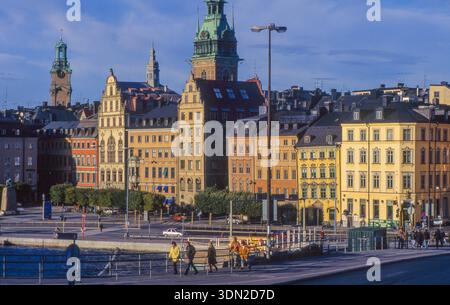Sweden, Stockholm Gamla Stan, the old town of Stockholm, Sweden, seen from the waterfront Stock Photo