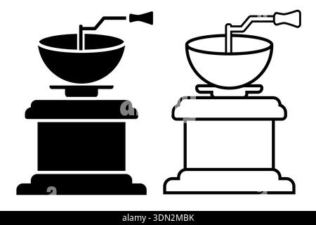 Coffee grinder vector icon. filled flat sign for mobile concept and web design. Coffee grinder glyph icon. Symbol, logo illustration. Vector graphics Stock Vector