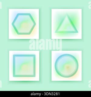 Abstract Liquid Background Set. Stock Vector