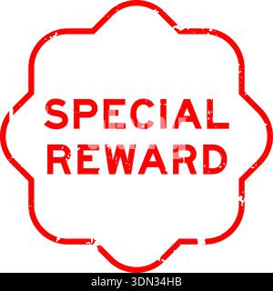 Grunge red special reward word rubber seal stamp on white background Stock Vector