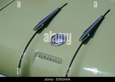 Vauxhall Victor Bonnet with badges and logo Stock Photo