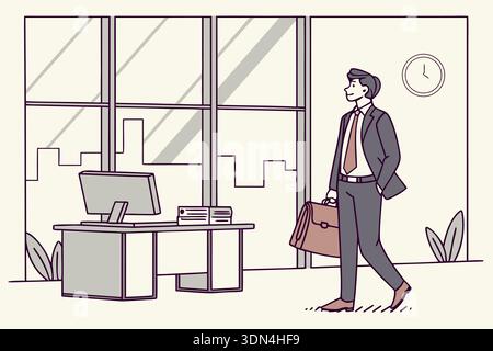 businessman working in office Stock Vector