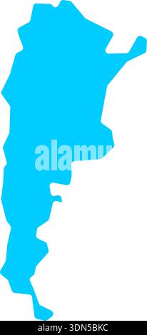 argentina country map border vector icon illustration design Stock Vector