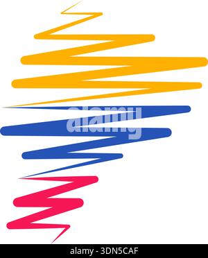 ecuador country map stylized line border vector icon illustration design Stock Vector
