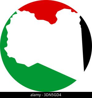 Libya vector logo icon border symbol Stock Vector