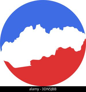 slovakia country map vector logo icon border symbol Stock Vector