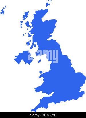 united kingdom uk map vector icon border Stock Vector