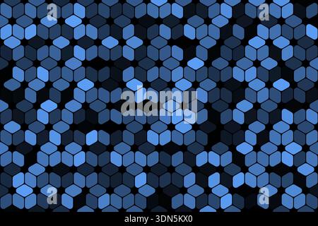 Blue abstract cubes geometric pattern background design Stock Vector