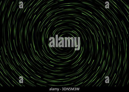 Green abstract spiral circle waves background design Stock Vector