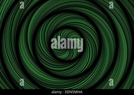 Green circles abstract rings motion effect background vector design Stock Vector