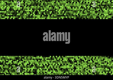 Green circles frame geometric abstract background vector design Stock Vector