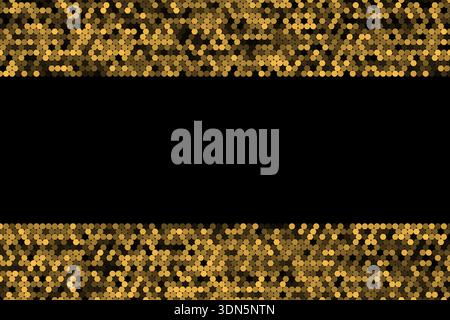 Golden circles frame geometric abstract background vector design Stock Vector