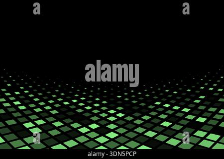 Perspective squares halftone abstract background vector design Stock Vector