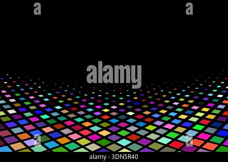 Perspective squares halftone abstract background vector design Stock Vector