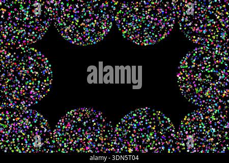 geometric frame with circles abstract background Stock Vector