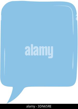 Blue Fluid Hand Drawn Chat Bubble Stock Vector
