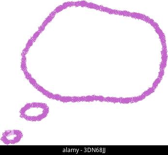 Wavy Chalk Outline Speech Bubble Symbol Stock Vector