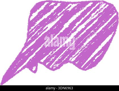 Wavy Crayon Speech Bubble Sketch Stock Vector