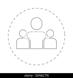 Professional Team User Group Icon Vector for Corporate Networking and Community Support Concept Stock Vector
