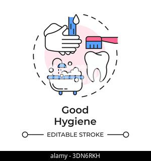 Good hygiene multi color concept icon Stock Vector