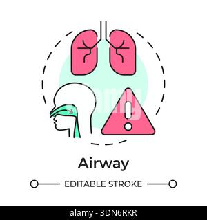 Airway multi color concept icon Stock Vector