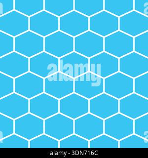 Blue Hexagon Pattern Vector. Perfect for backgrounds, web design, graphic projects, and digital artwork. Clean, minimalist, and versatile. Stock Vector