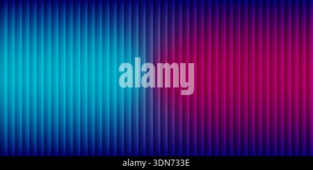 Versus colorful gradient abstract background. Refracted ribbed glass striped creative vector blue red backdrop for vs competition announcement Stock Vector