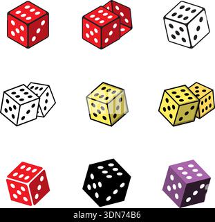 Game dice icon set simple design Stock Vector Image & Art - Alamy