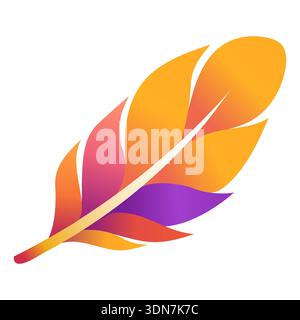 Colorful feather design on a white background Stock Vector