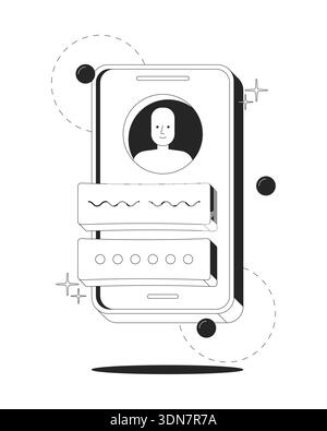 Account clean onboarding illustration Stock Vector