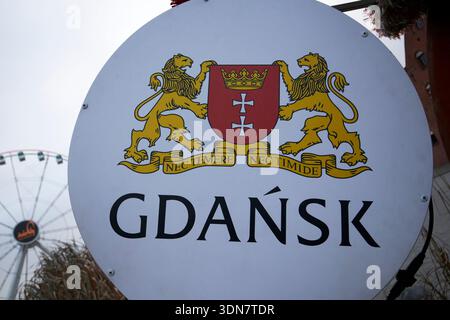 gdansk city crest coat of arms gdansk poland Stock Photo
