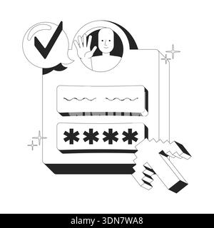 Log in clean onboarding illustration Stock Vector