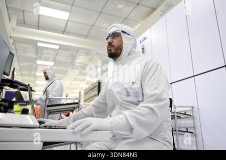 Illustration picture shows the inauguration of the NanoIC pilot line at ...