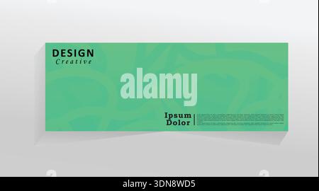 Horizontal banner, cover header, vector abstract banner web template, Business design template for web banner, green colour banner template. Stock Vector