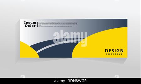 Horizontal banner for digital product and services, Vector banner template for social media and web, promotion banner.cover header Stock Vector