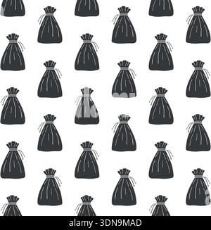 Vector seamless pattern of pouch Stock Vector