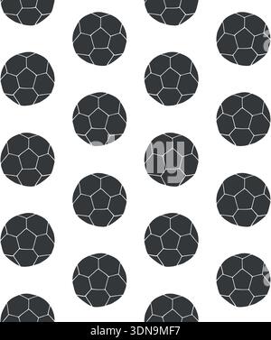 Seamless pattern of soccer ball Stock Vector