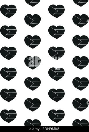 Vector seamless pattern of Palestine flag heart Stock Vector