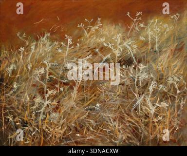 Thistles by John Singer Sargent, 1883–89, windblown thistles rendered in broken brushwork with dynamic patterning across an abstracted landscape Stock Photo