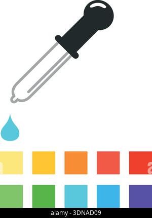 Color picker. Eye dropper swatch icon. Paint choice Stock Vector