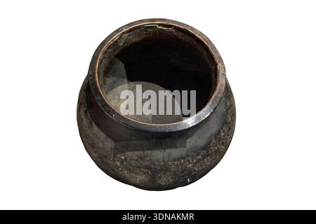 Digchen. Big size Central Asian copper pot used for cooking pulao, mutton, etc. Contributed by Central Asian Traders dating back to 19th century. Stock Photo