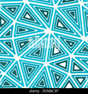 Tileable abstract background. Multiple repeated inner triangles. Big triangle size. Single color tone style. Seamless pattern. Trending vector tiles. Stock Vector